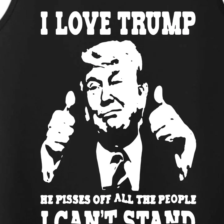 I Love Trump Funny Funny Trump 2024 Performance Tank