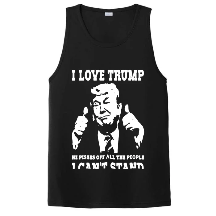 I Love Trump Funny Funny Trump 2024 Performance Tank