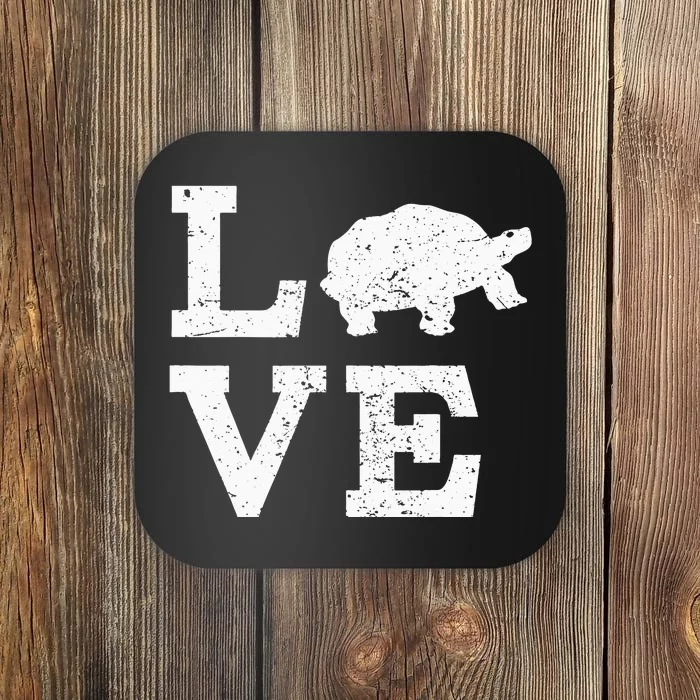 I Love Turtles Tortoises Coaster