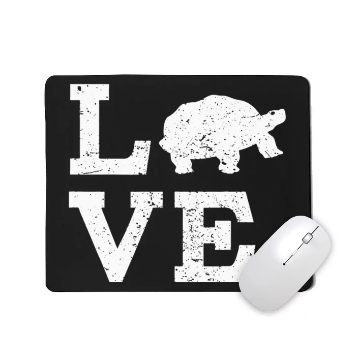 I Love Turtles Tortoises Mousepad