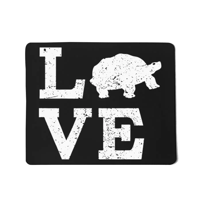 I Love Turtles Tortoises Mousepad