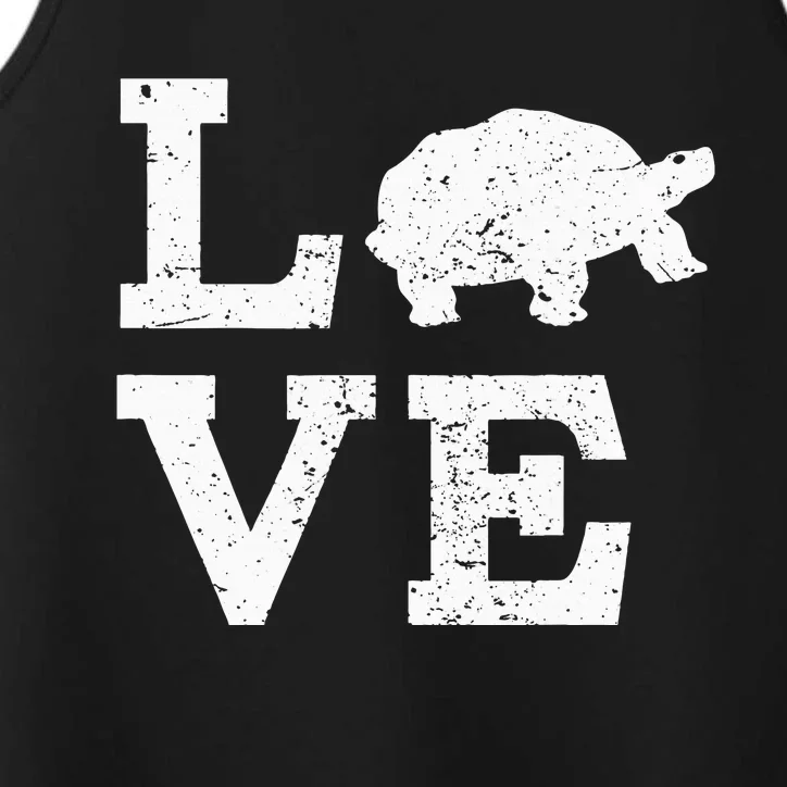 I Love Turtles Tortoises Performance Tank