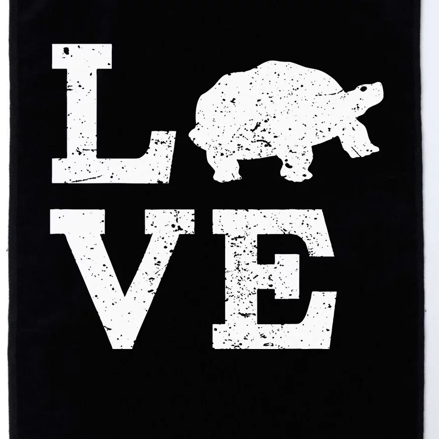 I Love Turtles Tortoises Platinum Collection Golf Towel