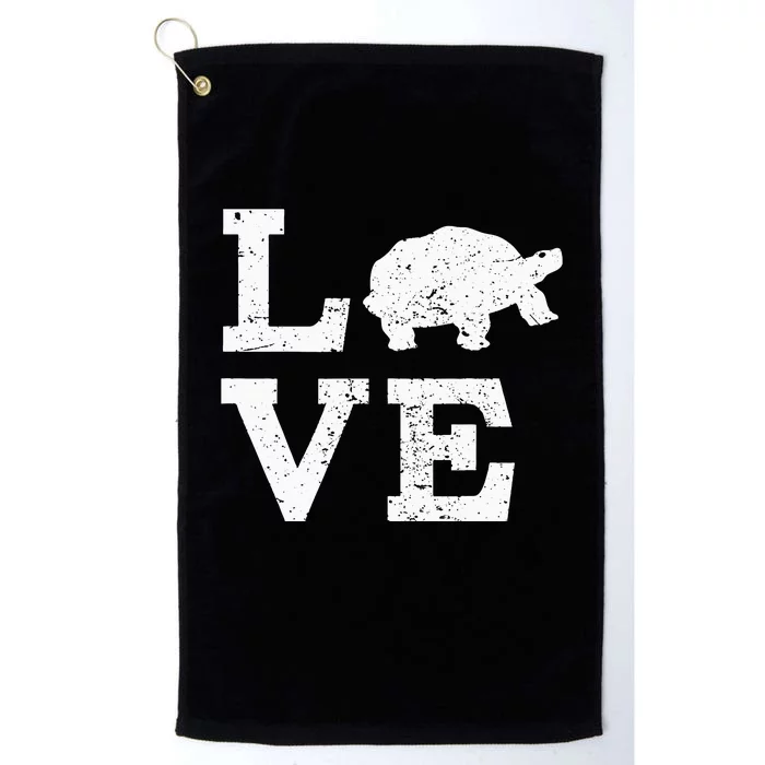 I Love Turtles Tortoises Platinum Collection Golf Towel