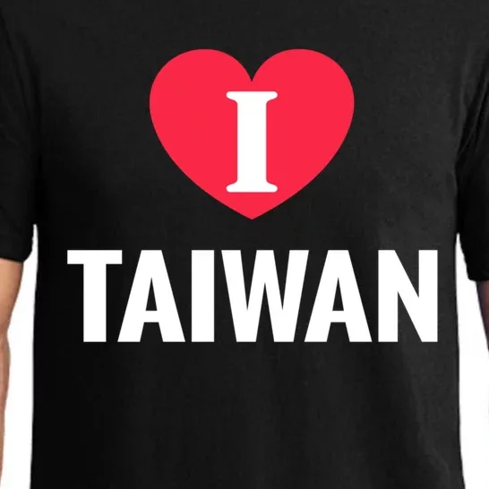 I Love Taiwan Patriotic Home Country Travel Gift Pajama Set