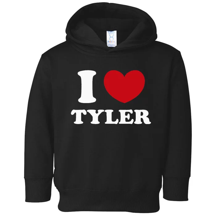 I Love Tyler Toddler Hoodie