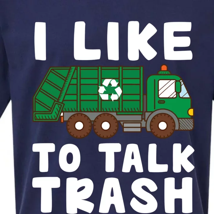 I Like To Talk Trash Recycling Garbage Truck Collector Reuse Cute Gift Sueded Cloud Jersey T-Shirt