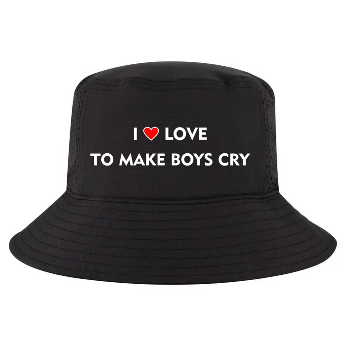 I Love To Make Boys Cry Funny Heart Cool Comfort Performance Bucket Hat