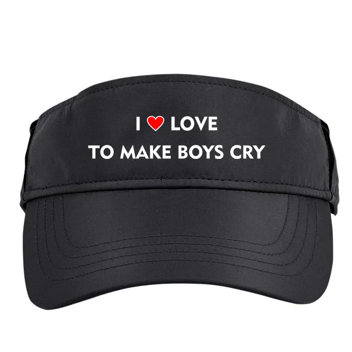 I Love To Make Boys Cry Funny Heart Adult Drive Performance Visor