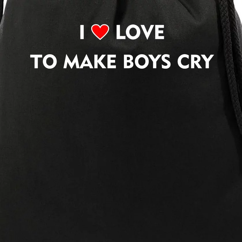 I Love To Make Boys Cry Funny Heart Drawstring Bag