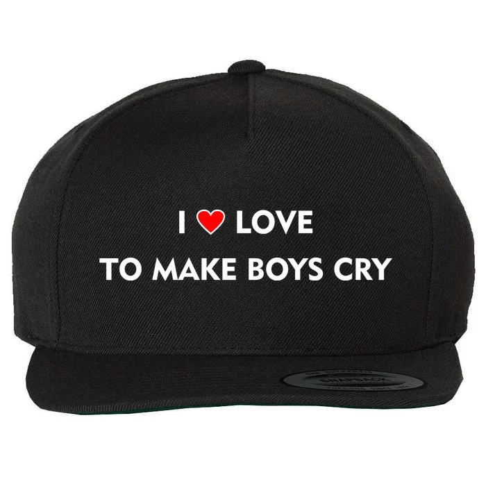 I Love To Make Boys Cry Funny Heart Wool Snapback Cap