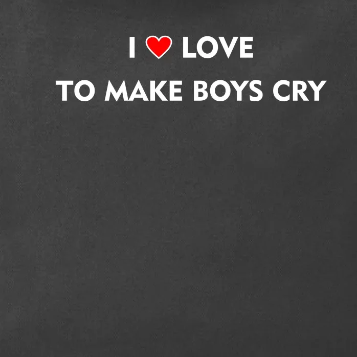 I Love To Make Boys Cry Funny Heart Zip Tote Bag