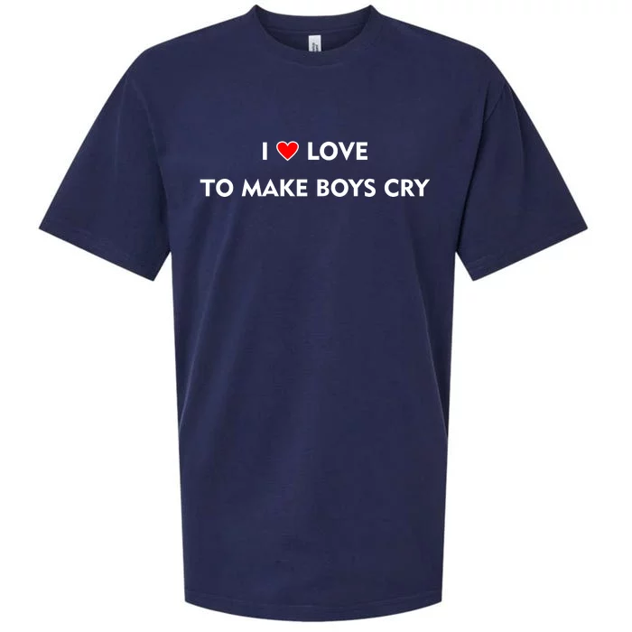 I Love To Make Boys Cry Funny Heart Sueded Cloud Jersey T-Shirt