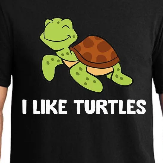 I Like Turtles Reptile Funny Sea Turtle Pajama Set