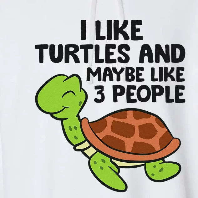 I Like Turtles And Maybe Like 3 People Turtles Garment-Dyed Fleece Hoodie