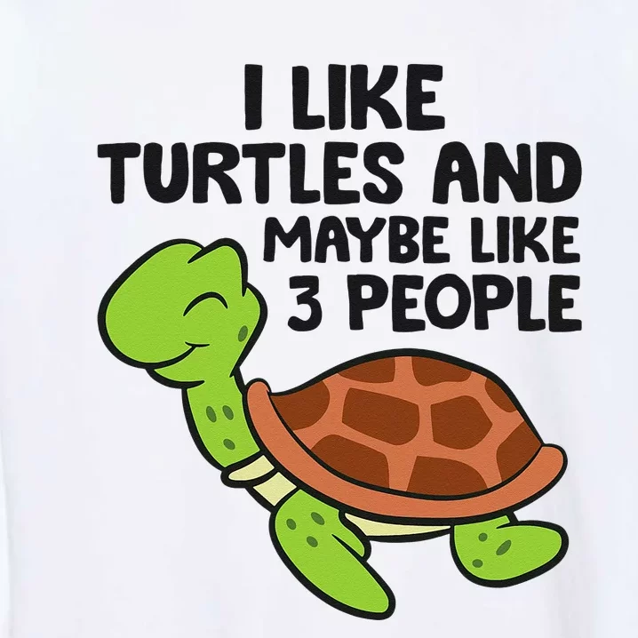 I Like Turtles And Maybe Like 3 People Turtles Garment-Dyed Sweatshirt