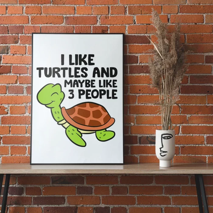 I Like Turtles And Maybe Like 3 People Turtles Poster