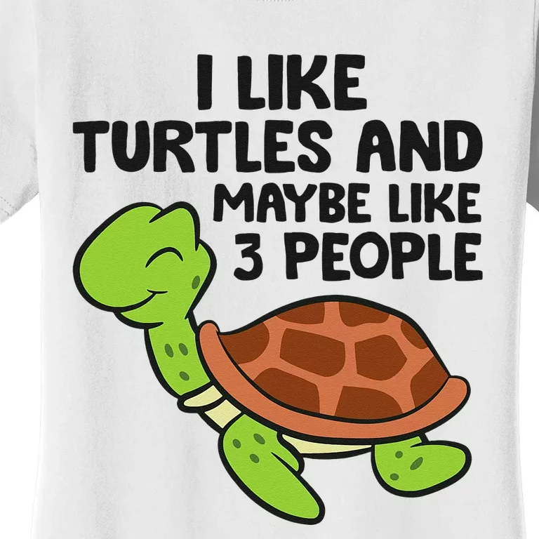 I Like Turtles And Maybe Like 3 People Turtles Women's T-Shirt