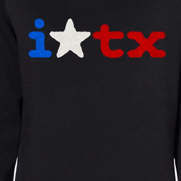 I Love Texas Womens California Wash Sweatshirt