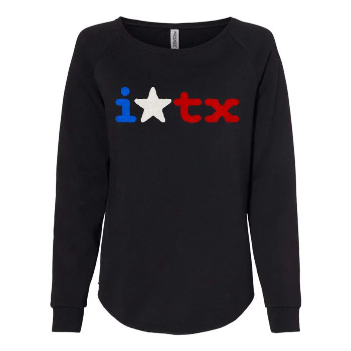 I Love Texas Womens California Wash Sweatshirt