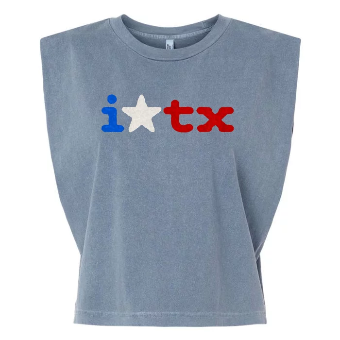 I Love Texas Garment-Dyed Women's Muscle Tee