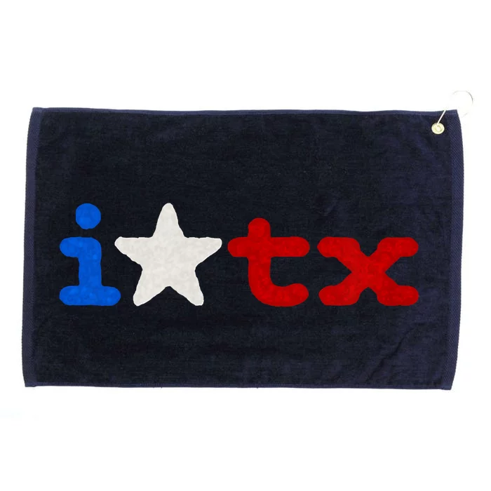 I Love Texas Grommeted Golf Towel