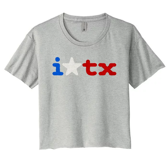 I Love Texas Women's Crop Top Tee