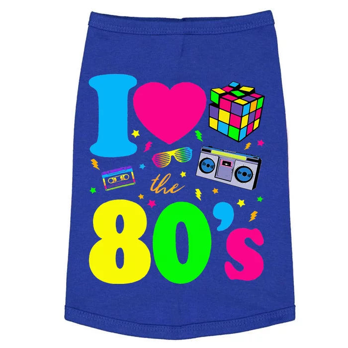 I Love The 80s Clothes Party Funny Doggie Tank