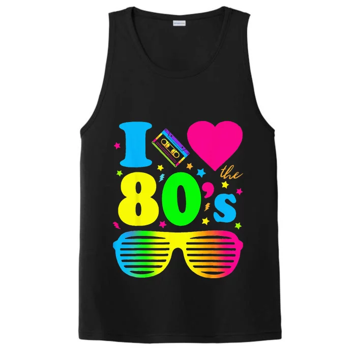 I Love The 80s Clothes For Women And Men Party Funny Performance Tank