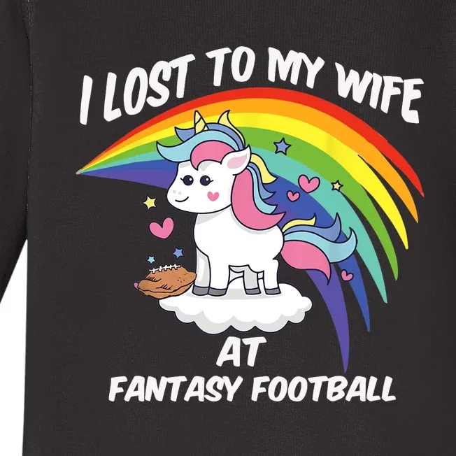 I Lost to My Wife at Fantasy Football Baby Long Sleeve Bodysuit