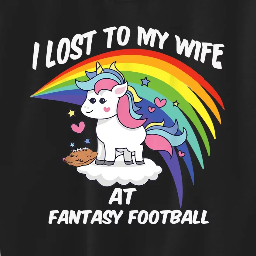 I Lost to My Wife at Fantasy Football Kids Sweatshirt