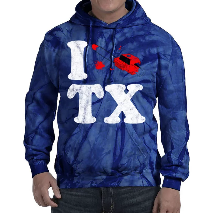 I Love Texas Chainsaw Tie Dye Hoodie