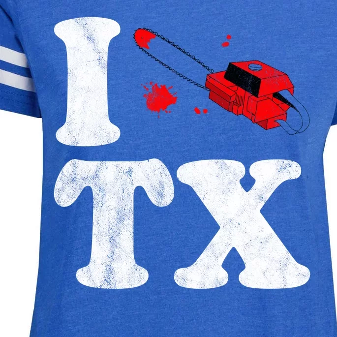 I Love Texas Chainsaw Enza Ladies Jersey Football T-Shirt