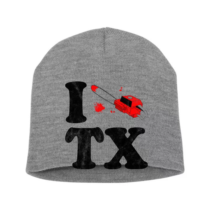 I Love Texas Chainsaw Short Acrylic Beanie