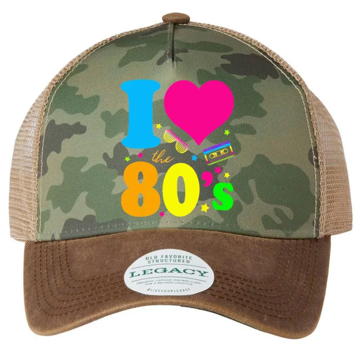 I Love The 80S 80s 90s Costume Party Legacy Tie Dye Trucker Hat