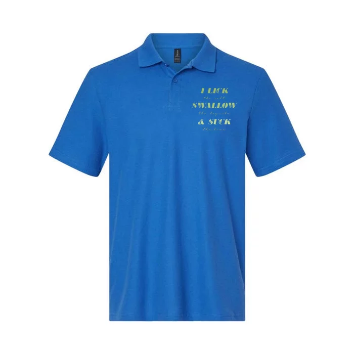 I Lick The Salt Swallow The Tequila And Suck The Lime Gift Softstyle Adult Sport Polo