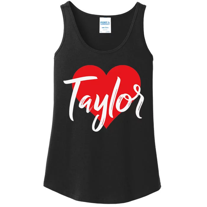 I Love Taylor First Name I Heart Named Ladies Essential Tank