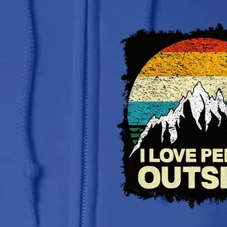 I Love To Pee Outside Funny Outdoor Man Camping Full Zip Hoodie