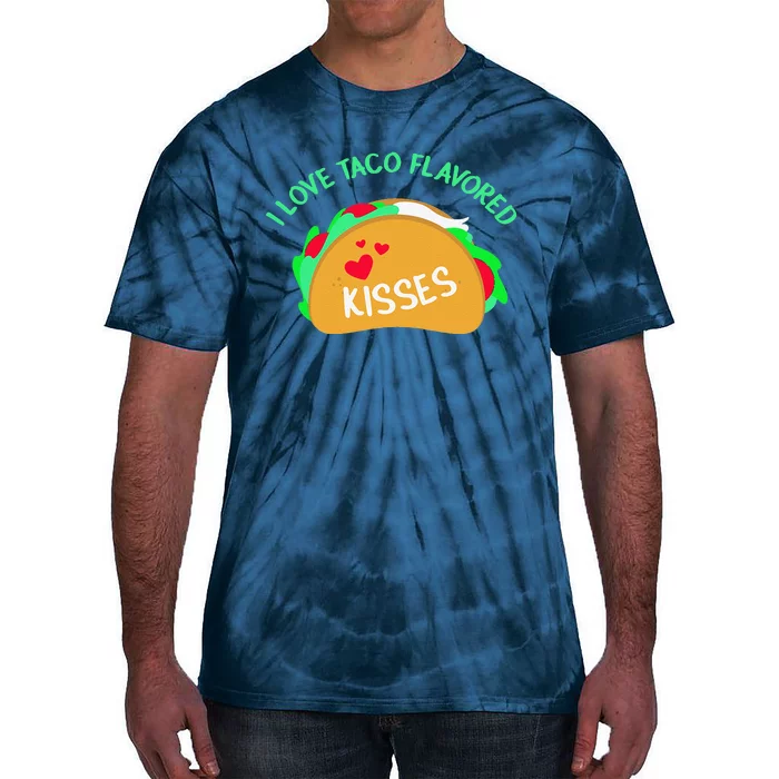 I Love Taco Flavored Ki Funny Valentine's Day Tie-Dye T-Shirt