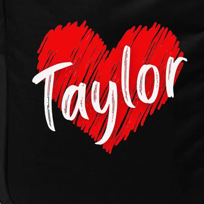 I Love Taylor Personalized Heart Design Impact Tech Backpack