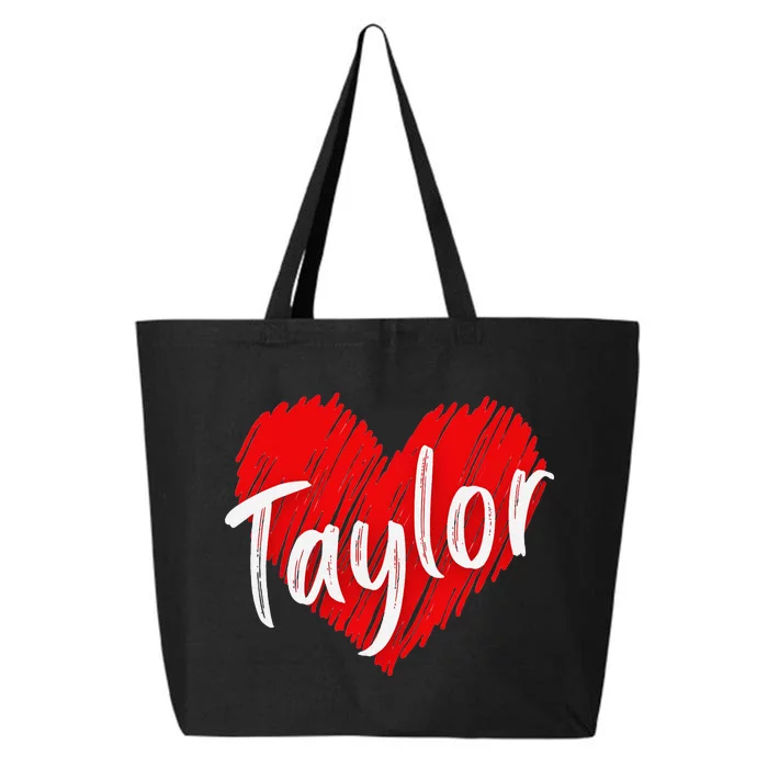 I Love Taylor Personalized Heart Design 25L Jumbo Tote