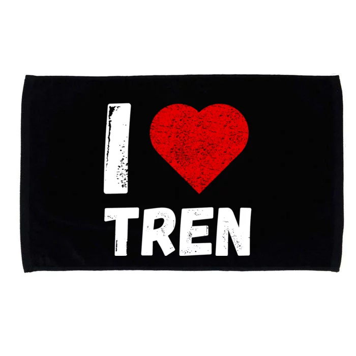 I Love Tren Funny Bodybuilder Microfiber Hand Towel