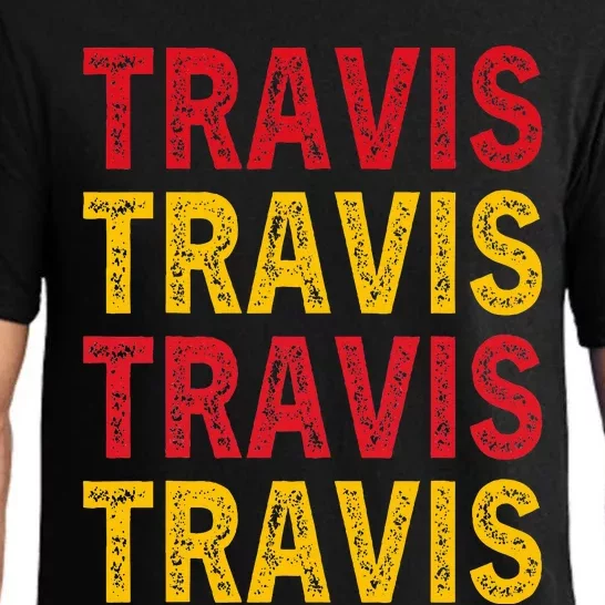 I Love Travis Personalized Name Travis Pajama Set