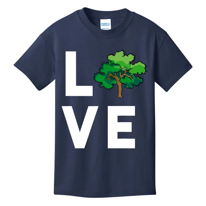 I Love Trees Cute Tree Environment Nature Lovers Gift Kids T-Shirt