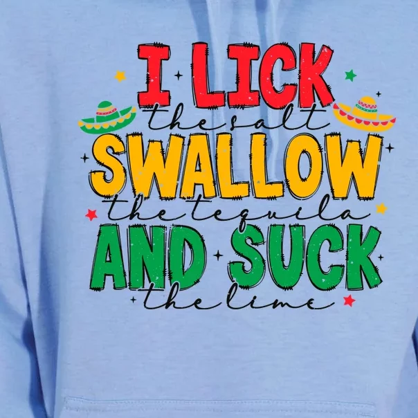 I Lick The Salt Swallow The Tequila Unisex Surf Hoodie