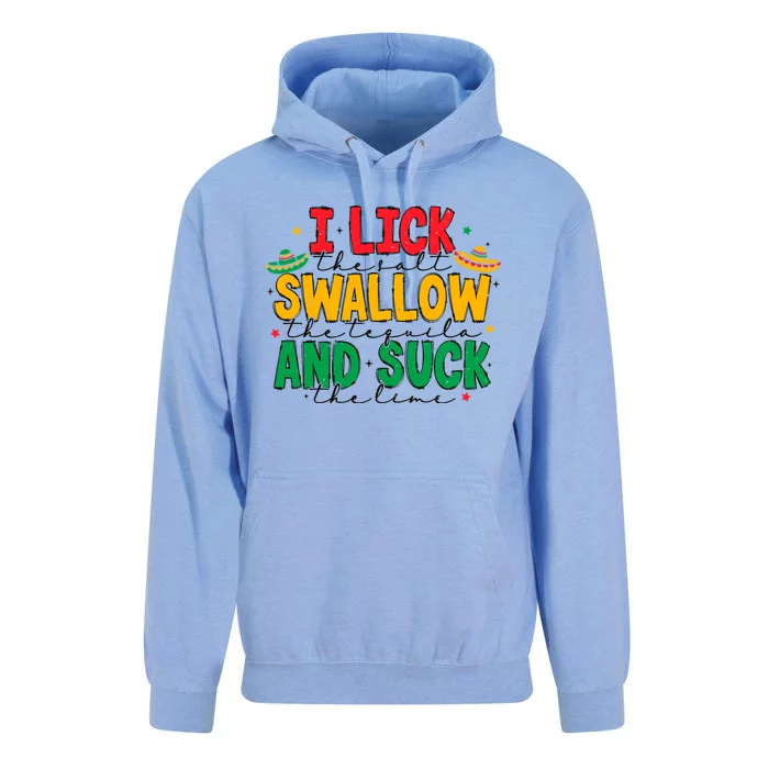 I Lick The Salt Swallow The Tequila Unisex Surf Hoodie