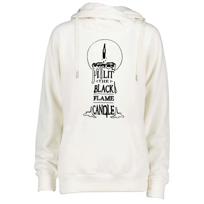 I Lit The Back Flame Candle Womens Funnel Neck Pullover Hood