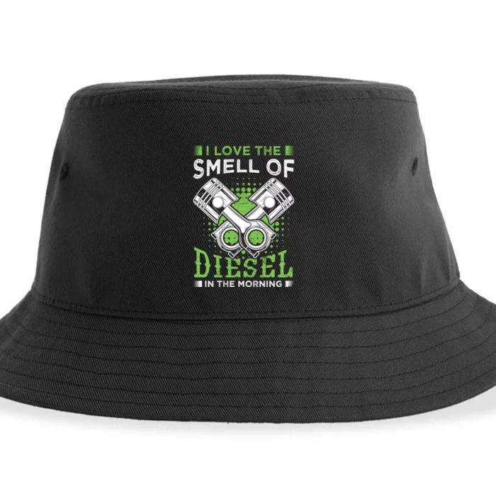 I Like The Smell Of Diesel Truck Mechanic Gift Mechanics Sustainable Bucket Hat