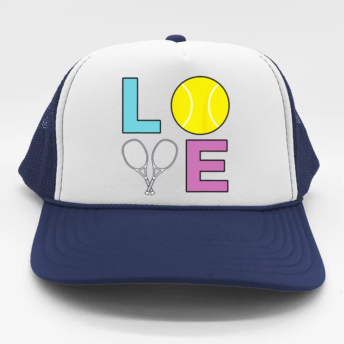 I Love Tennis Tennis Player Trucker Hat