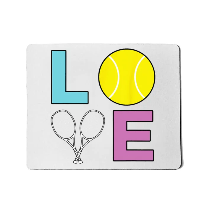 I Love Tennis Tennis Player Mousepad